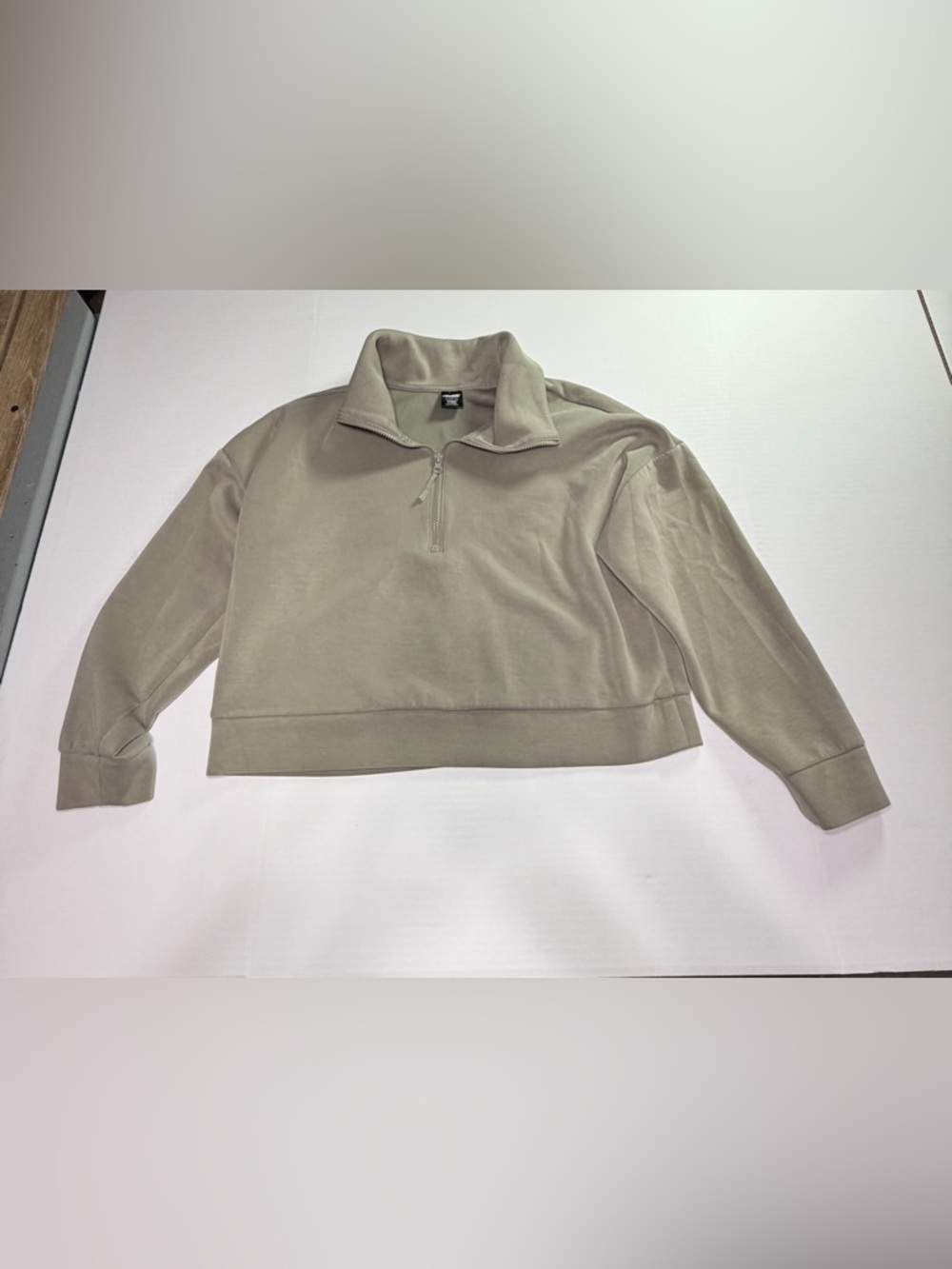Avia Taupe Full-Zip scuba quarter zip pullover and joggers - Picture 2 of 13